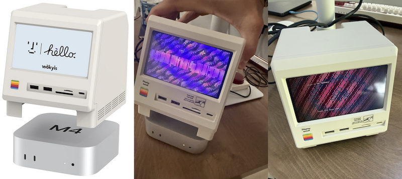 Wokyis dock monitor with ascii art