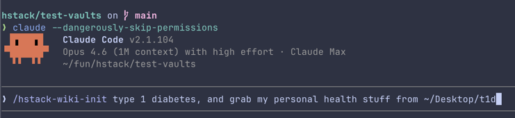 init'ing my t1d llm wiki